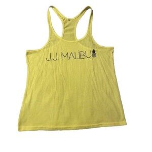 Men’s Small JJ Malibu Racerback Gym Tank in Highlighter Yellow